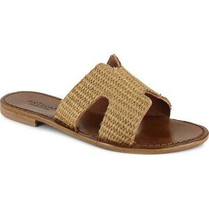 Artisan Crafted By Zigi Fenka Water Resistant Leather Sandal slide size 38 NEW